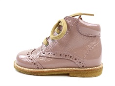 Angulus toddler shoe rose patent with laces